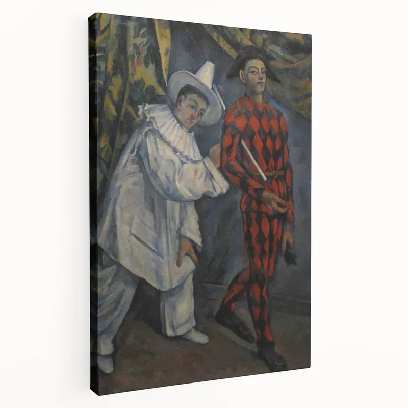 Worldwide Shipping Impressionism Wall Art: Pierrot and Harlequin by Paul Cézanne Prints