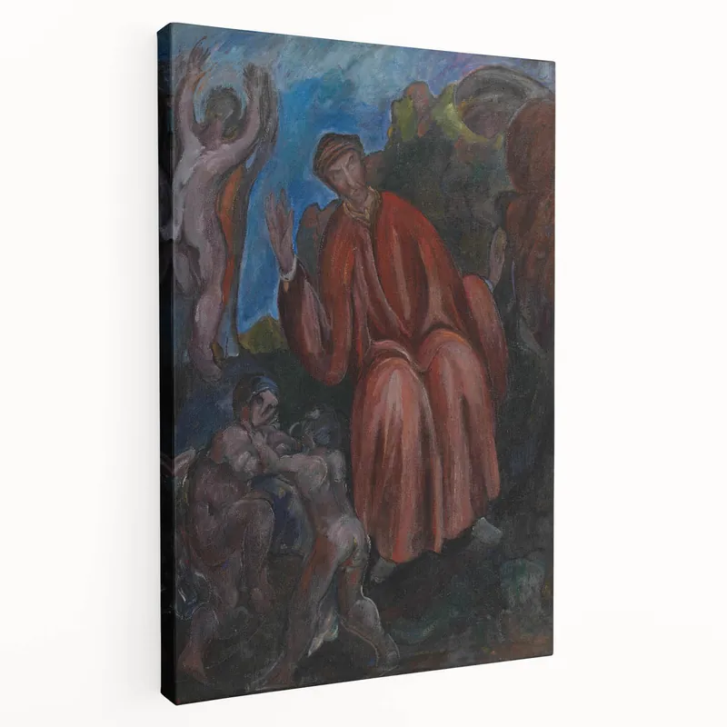 Luxury Modern Wall Art - Abstract Dante-Inspired Scene for Unique Decor
