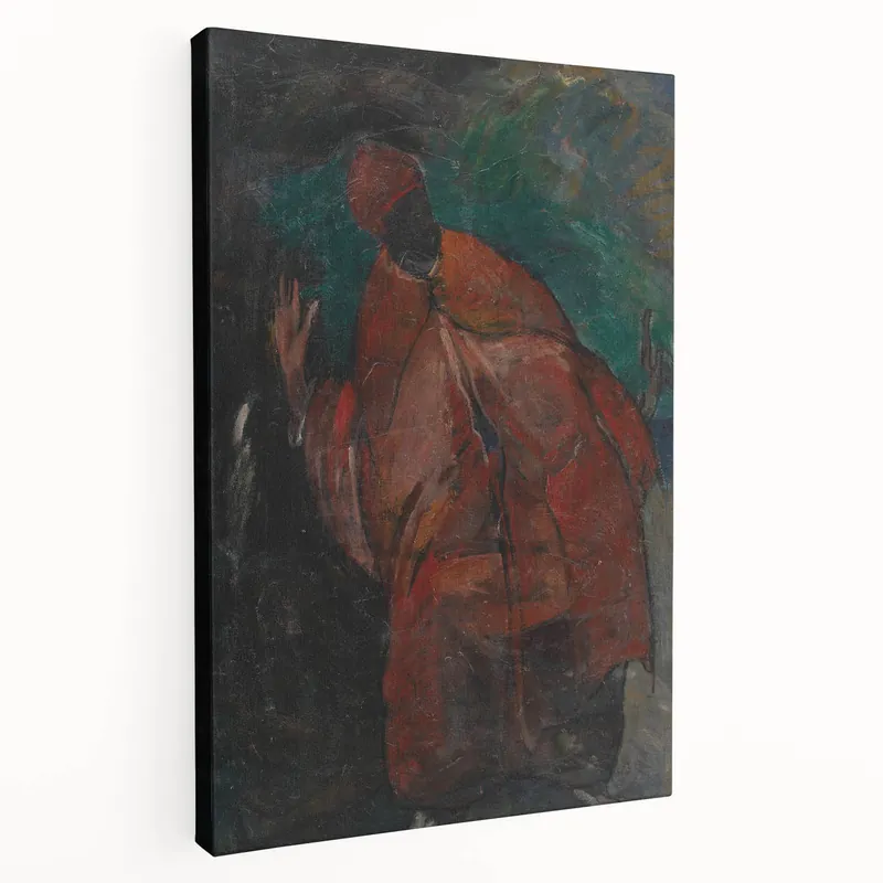 Dramatic Abstract Wall Art - The Black Prophet in Rich Dark Tones Budget