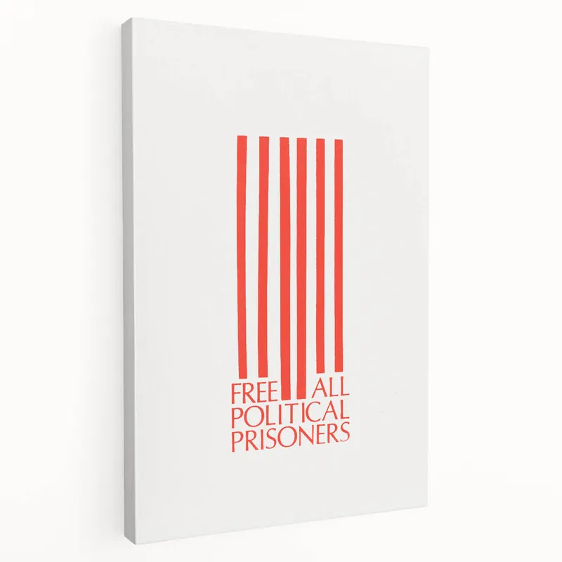 Buy Online Vintage Wall Art - Free All Political Prisoners Poster - Protest Art Print