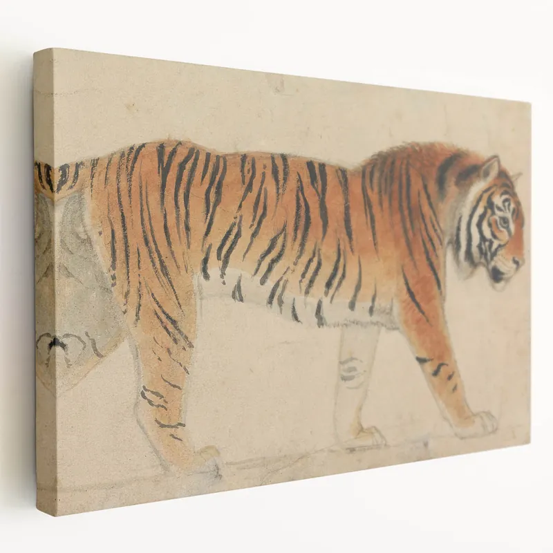 Hot Deal Realistic Tiger Art Print - Thomas Stothard Classical Realism Animal Canvas