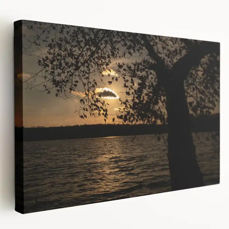 Raleigh Sunset Photography - North Carolina Lake Silhouette Wall Art While Supplies Last