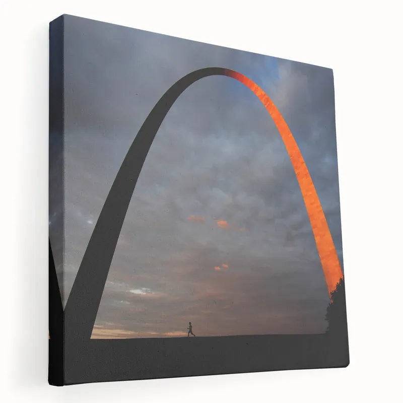 Special Offer St. Louis Skyline Posters - Gateway Arch at Dusk Missouri Landscape Art