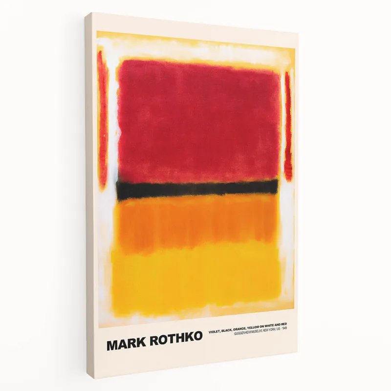 High Quality Abstract Modern Wall Art - Rothko-Inspired Canvas with Warm Hues