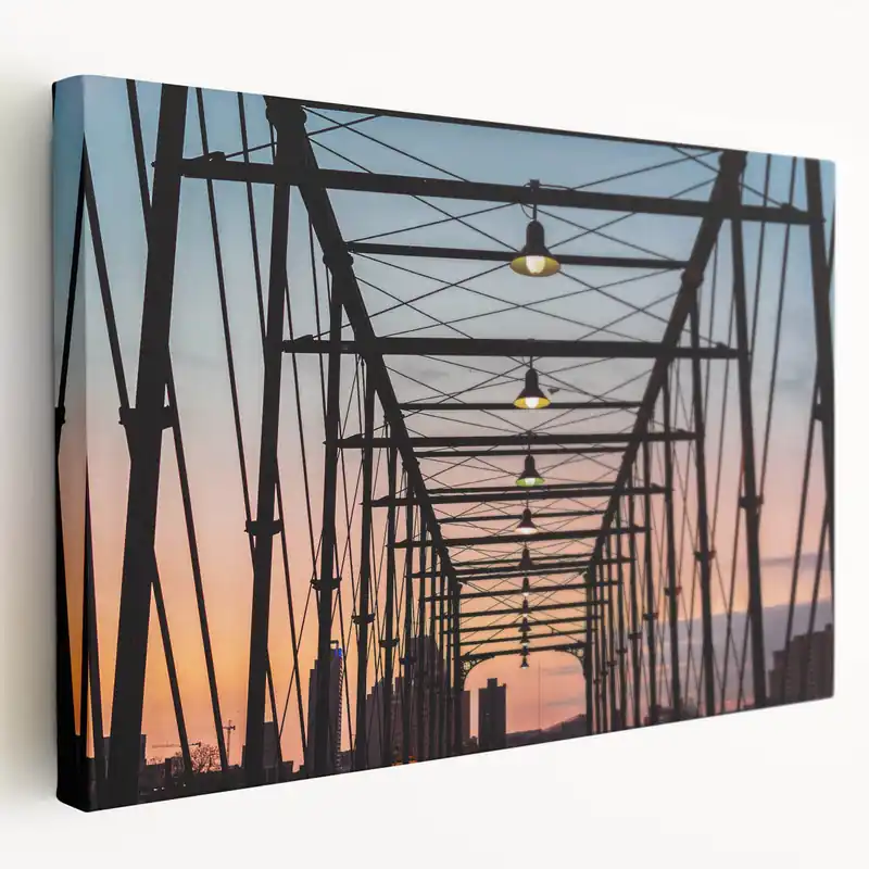 Big Sale Scenic San Antonio Posters - Historic Bridge at Sunset Texas Wall Art