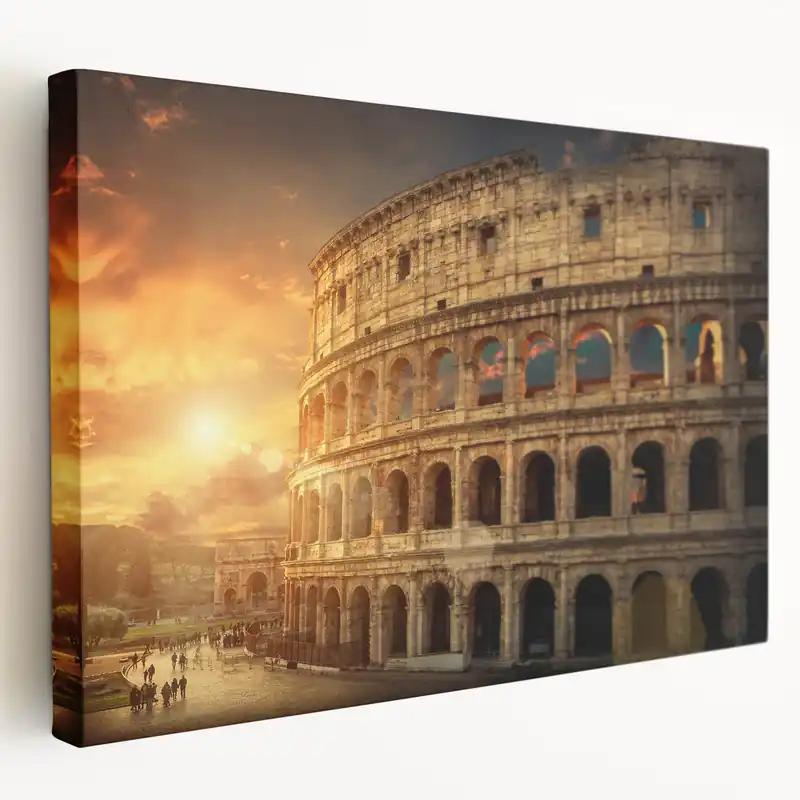 Discount Ancient Rome Art - Colosseum at Sunset Italian Landmark Wall Art