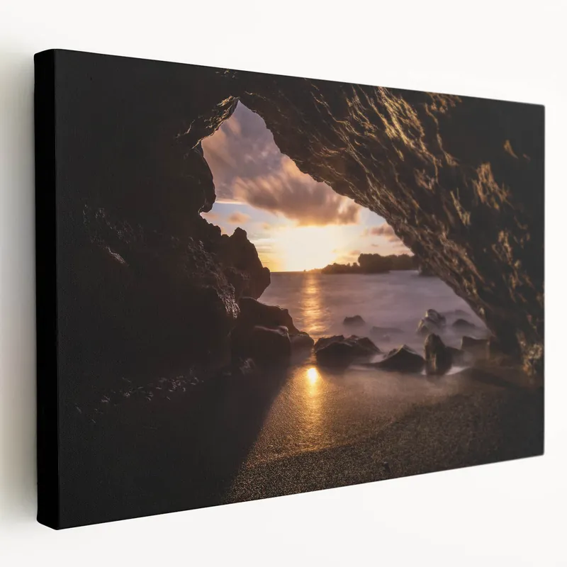 Trusted Brand Maui Scenery Art – Hawaiian Sunset Cave View Limited Edition Print