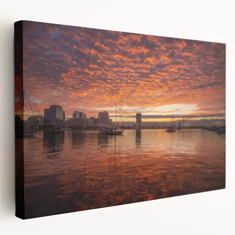 Virginia Photography – Sunset Over Norfolk Waterfront Canvas Print Buy Direct