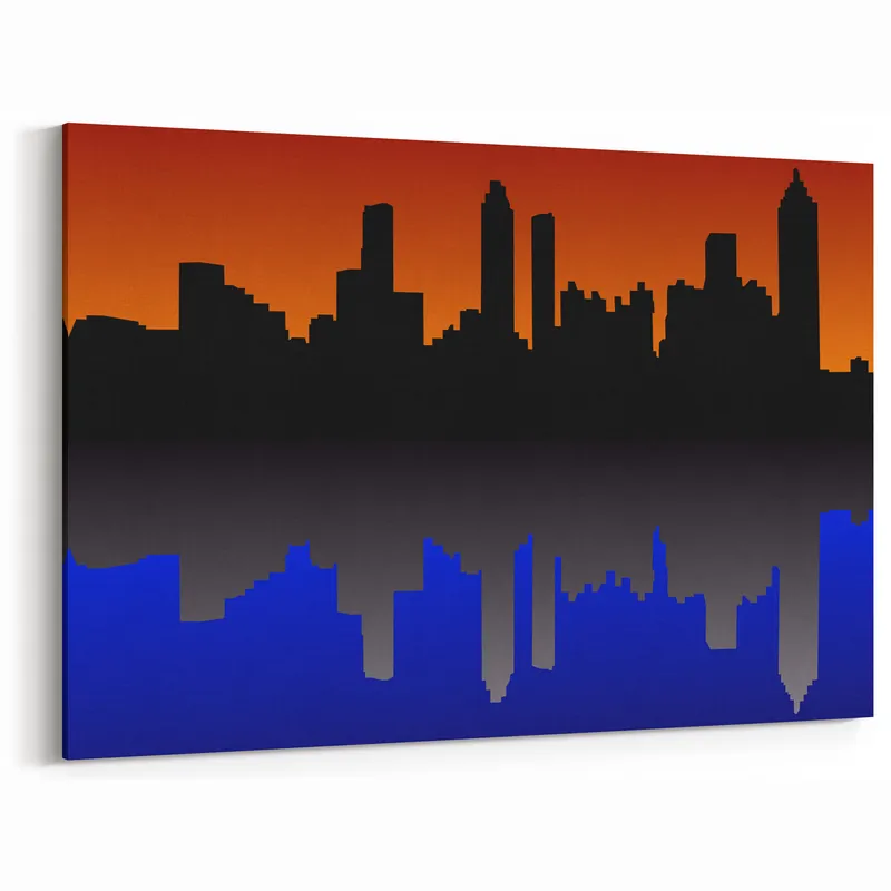 Atlanta Skyline Art - Modern Sunset Cityscape Wall Art for Home Decor Sale