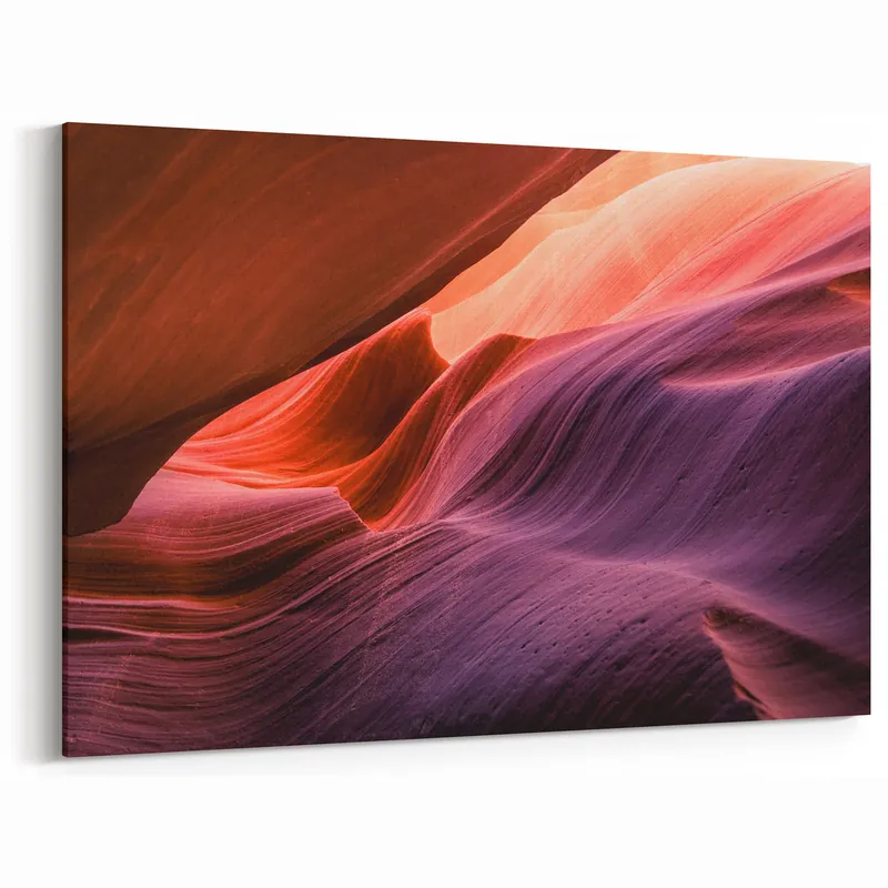 Arizona Red and Purple Rock Canyon Print - Antelope Canyon Wall Art Best Seller