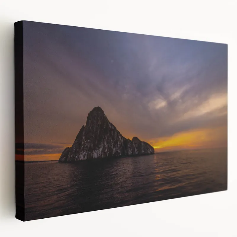 Galapagos Sunset Rock Formation - Framed Scenic Photography Art & Canvas Print Holiday Sale