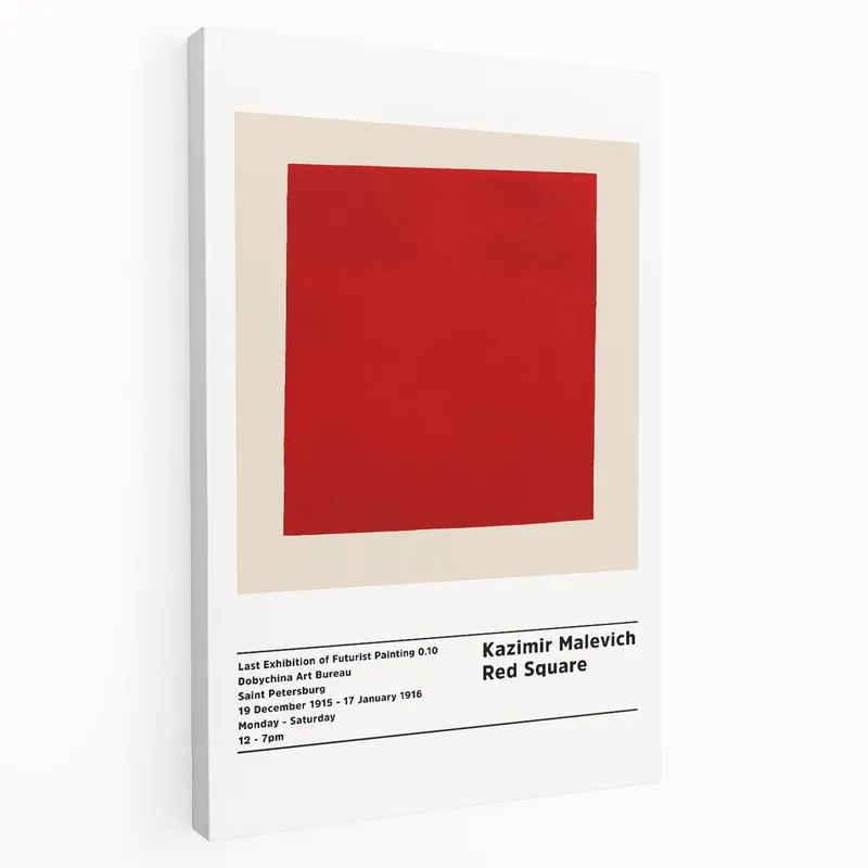 Viral Malevich Art - Suprematist Red Square | Kazimir Malevich Wall Art