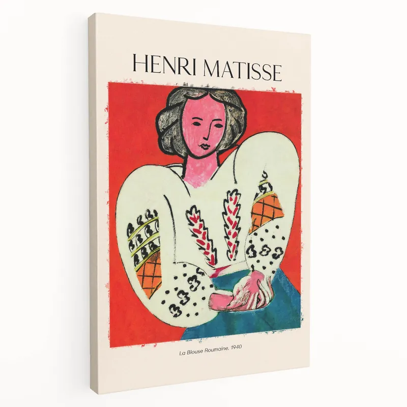 Matisse Canvas Wall Art - La Blouse Roumaine 1940 Fauvism Art Print Handmade