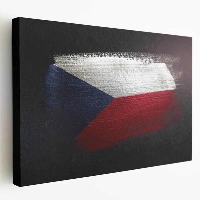 Fresh Stock Czech Republic Photography – Czech Republic Flag Wall Art with Brushstroke