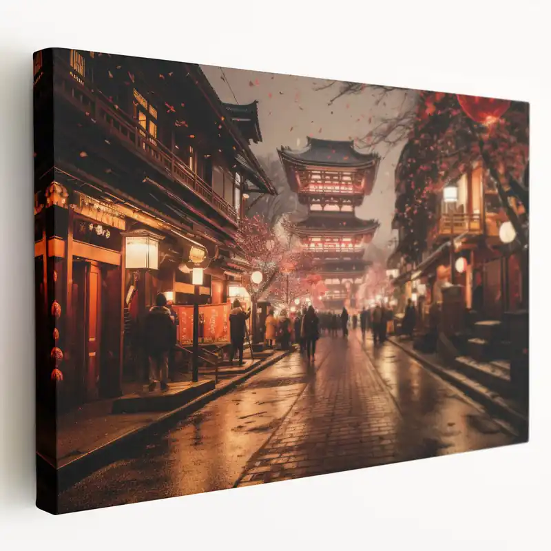 Kyoto Lantern Festival Night Art - Glowing Pagoda and Illuminated Streets Budget
