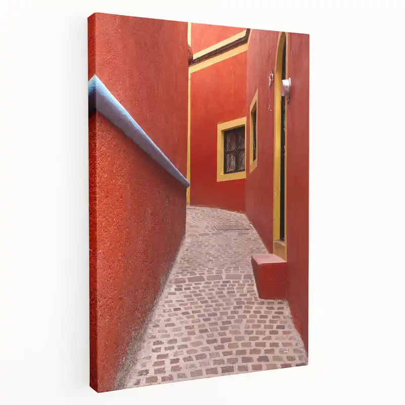 Guanajuato Wall Art - Vibrant Alleyway Canvas Warranty Included