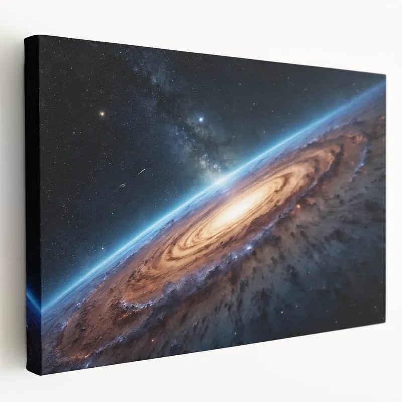 Order Now Spiral Galaxy Edge Art - Cosmic Space-Themed Stellar Wall Decor Print