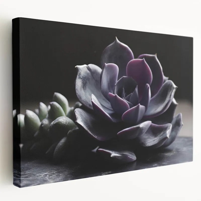 Super Sale Dark Purple Succulent Wall Art - Bold Botanical Decor for Home