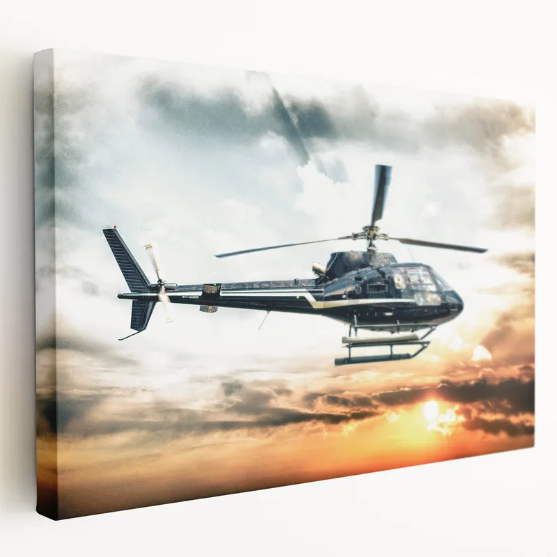 Stunning Helicopter Wall Art: Aviation Canvas Prints for Home Decor Free Shipping