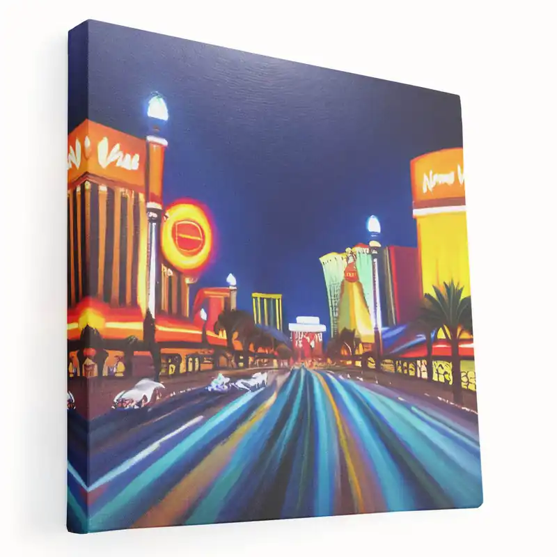 Vibrant City Road Art - Colorful Night Drive Canvas - Urban Wall Decor Big Sale