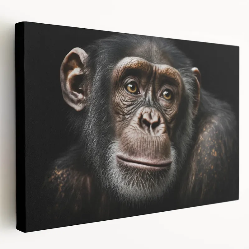Wholesale Portrait of a Chimpanzee - Primate Wildlife Canvas Art Decor