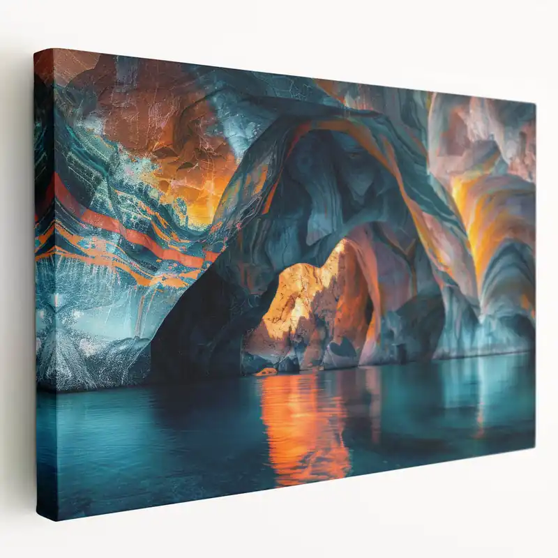 Vibrant Cave Wall Art - Abstract Natural Cave Photography Print Decor Direct From Factory