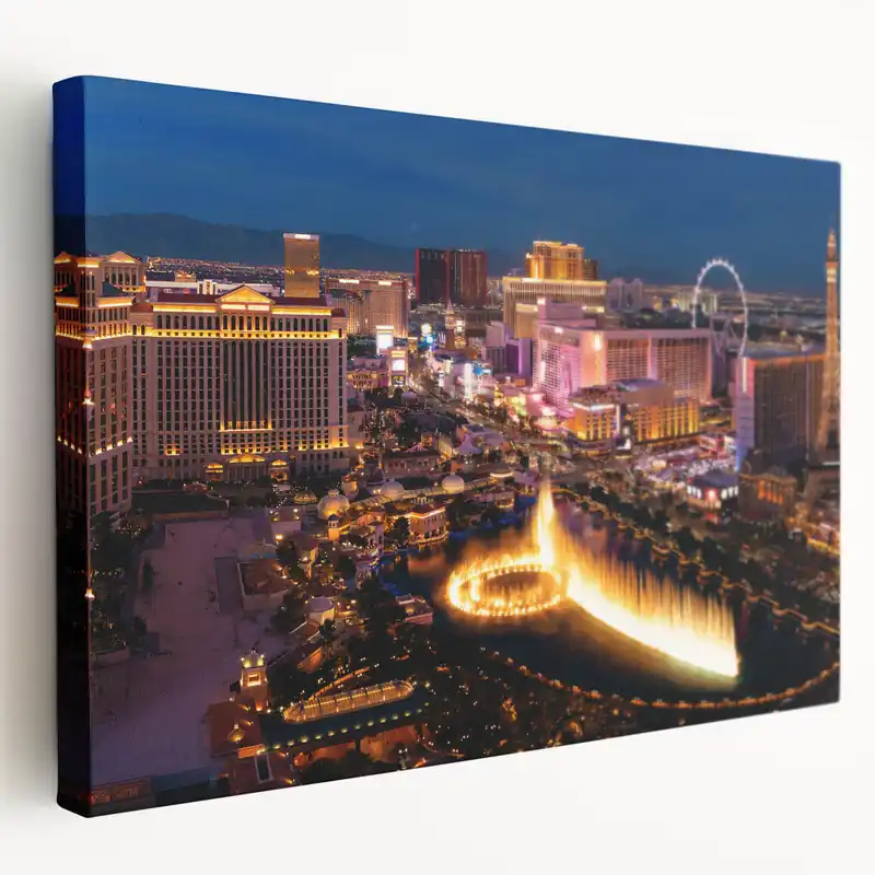 Time-Limited Las Vegas Night Skyline Wall Art - Cityscape Canvas & Framed Prints