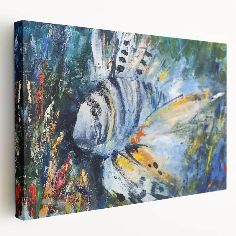 Abstract Fish Art - Vibrant Canvas, Framed & Acrylic Prints Warranty Included