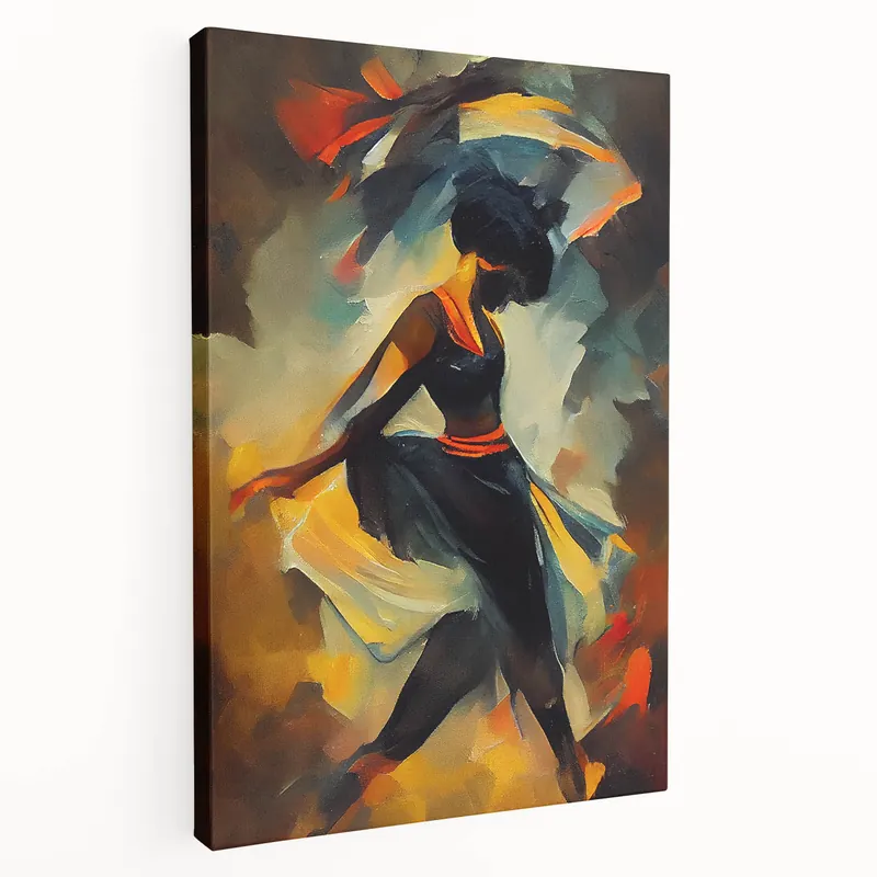 Warranty Included Dynamic Abstract Dancer Art - Vibrant Modern Canvas Decor