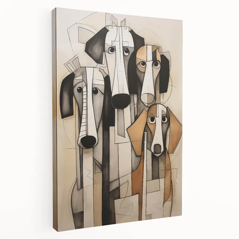 Super Sale Abstract Dog Portrait Wall Art – Modern Living Room Canvas