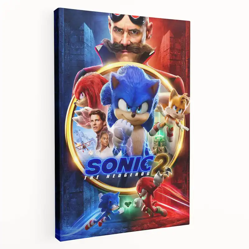 Best Price 2020s Vintage Movie Poster – Sonic the Hedgehog 2 Retro Film Art