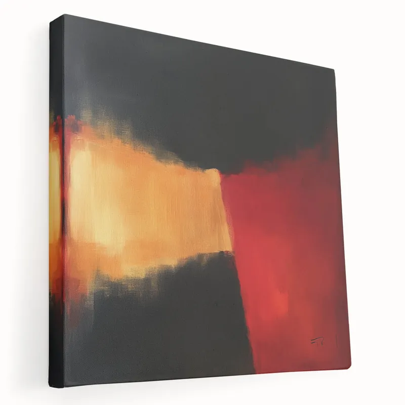 Viral Colorful Abstract Wall Art – Red, Gold & Black Modern Expression
