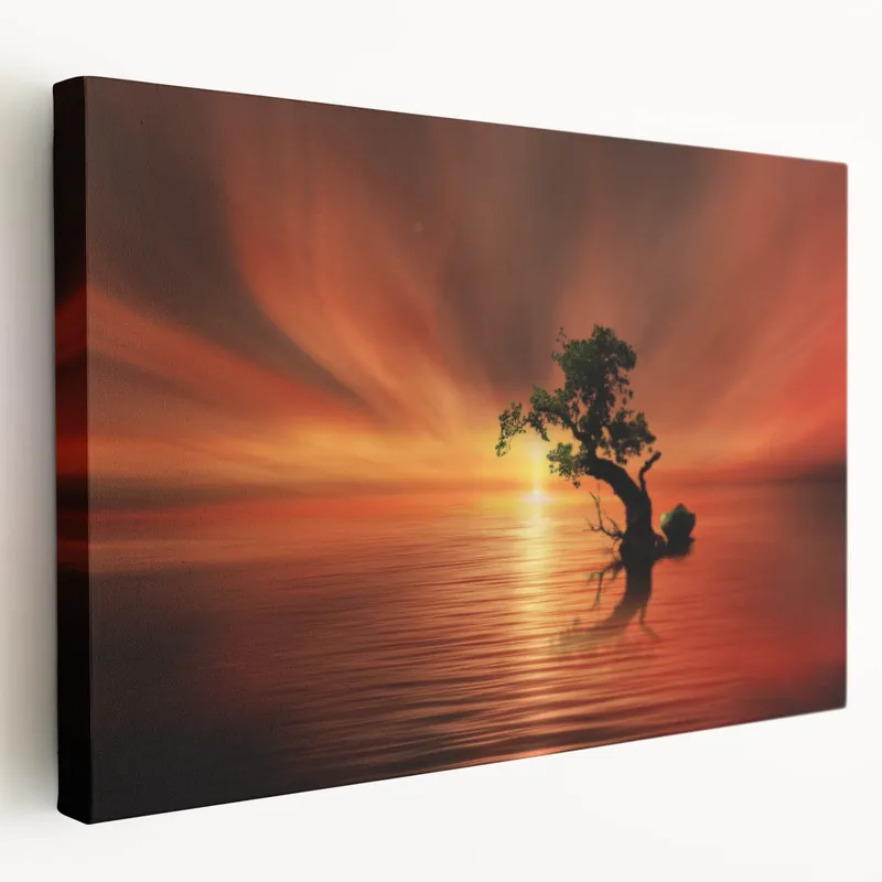 Trending Fiery Sunset Reflection - Fine Art Photography Canvas Prints