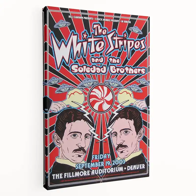 The White Stripes 2003 Concert Poster - Fillmore Denver Fast Shipping