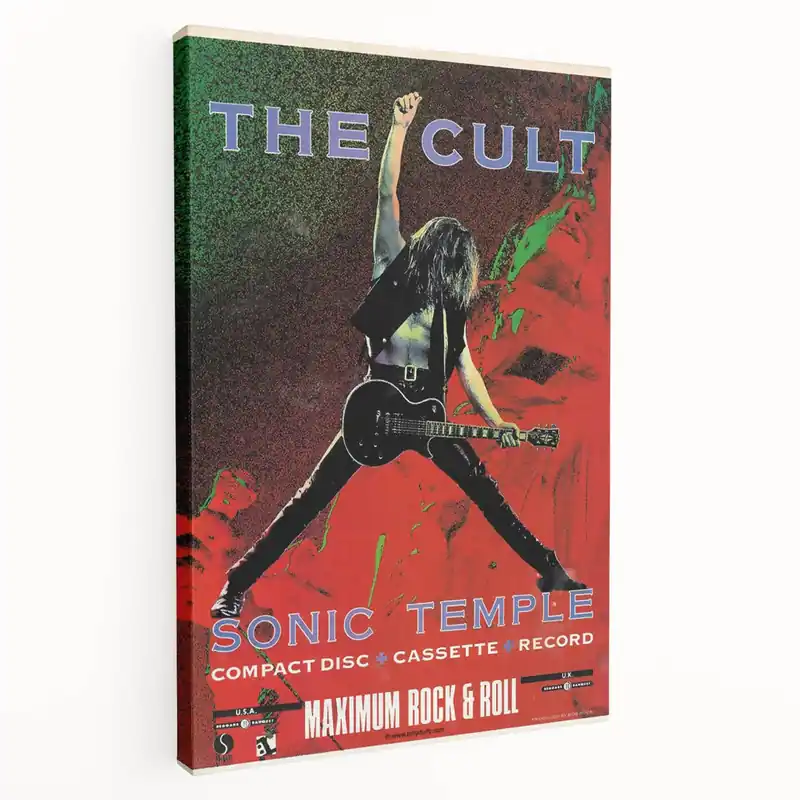 The Cult Sonic Temple Retro Poster Art – Vintage Rock Concert Print Brand New