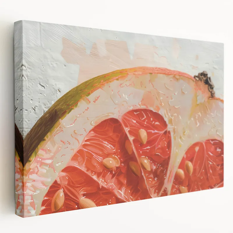 Vibrant Grapefruit Slice – Fruit Canvas Art for Kitchen Décor While Supplies Last