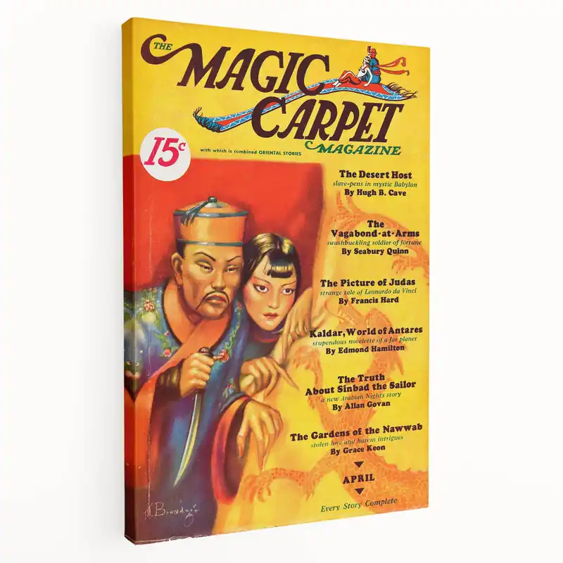 Vintage Magazine Cover Art – The Magic Carpet Retro Print Deal