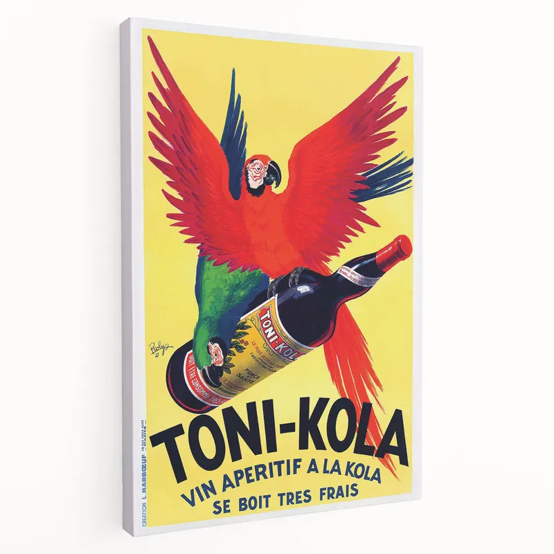 Vintage Advertising Poster - Toni-Kola Parrot Retro Wall Art Mega Sale