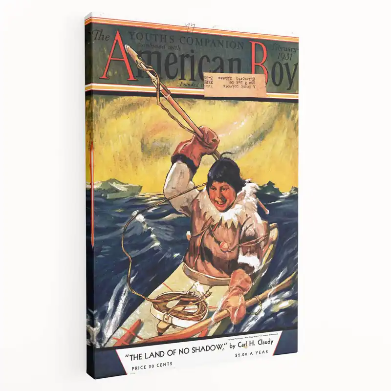 Vintage Magazine Cover Art - American Boy February 1931 Land of No Shadow Exclusive