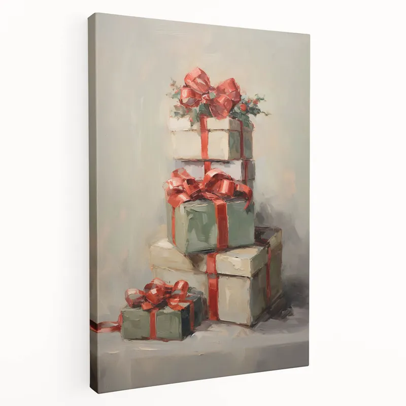 Worldwide Shipping Festive Gift Stack – Cheerful Christmas Wall Decorations