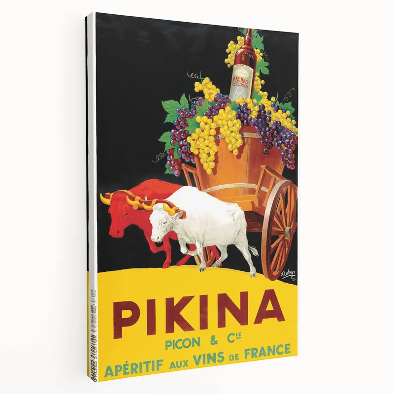 Vintage Pikina Aperitif Poster – Retro French Wine Ad Wall Art Deal