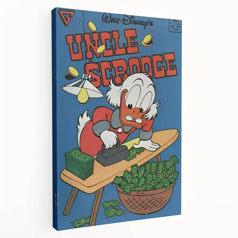 Vintage Comics Wall Art – Uncle Scrooge Retro Comic Book Poster Best Choice