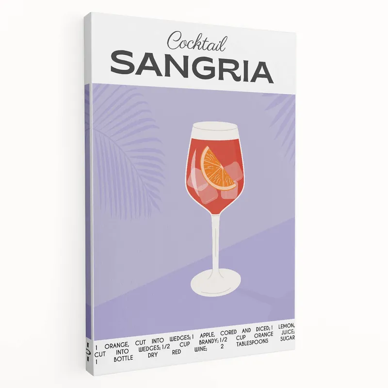 Weekend Sale Sangria Cocktail Wall Art – Modern Drink Poster Print