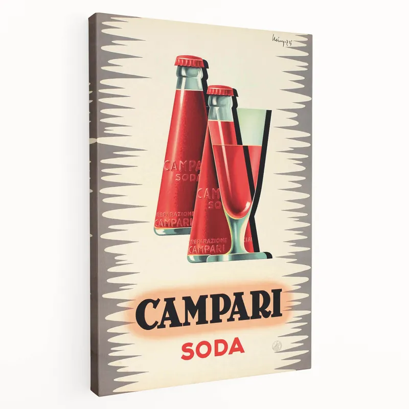 Vintage Campari Soda Poster - Classic Italian Advertising Art Last Chance