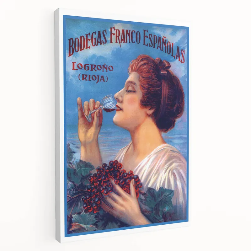 Vintage Bodegas Franco Españolas Rioja Wine Poster | Retro Wall Art Price Cut