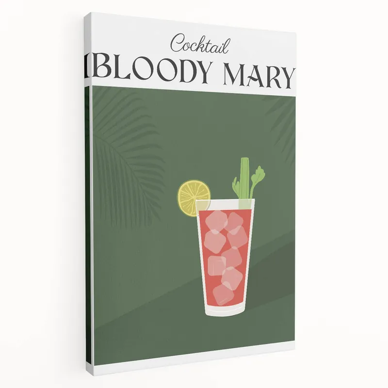 Hot Picks Bloody Mary Cocktail – Elegant Bar Wall Art for Lounge & Kitchen
