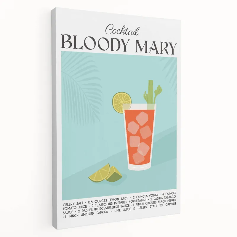 Bloody Mary Cocktail – Stylish Bar Wall Art for Kitchen & Lounge Top Rated