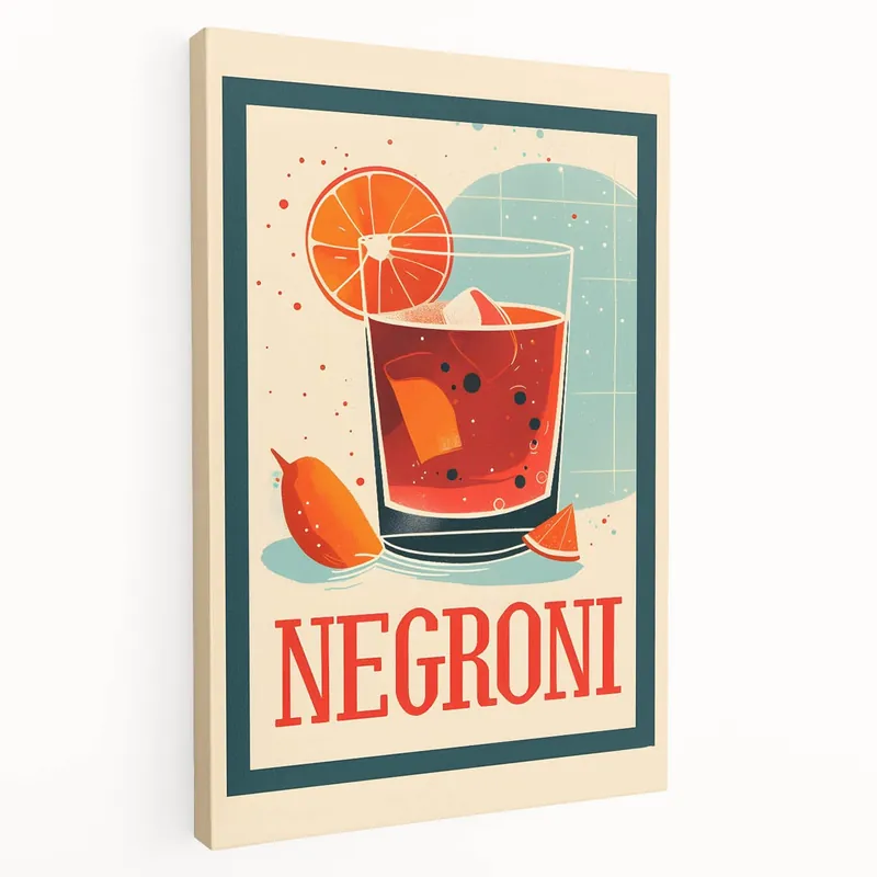 New Arrival Negroni Cocktail Wall Art – Vintage Bar & Beverage Art Print