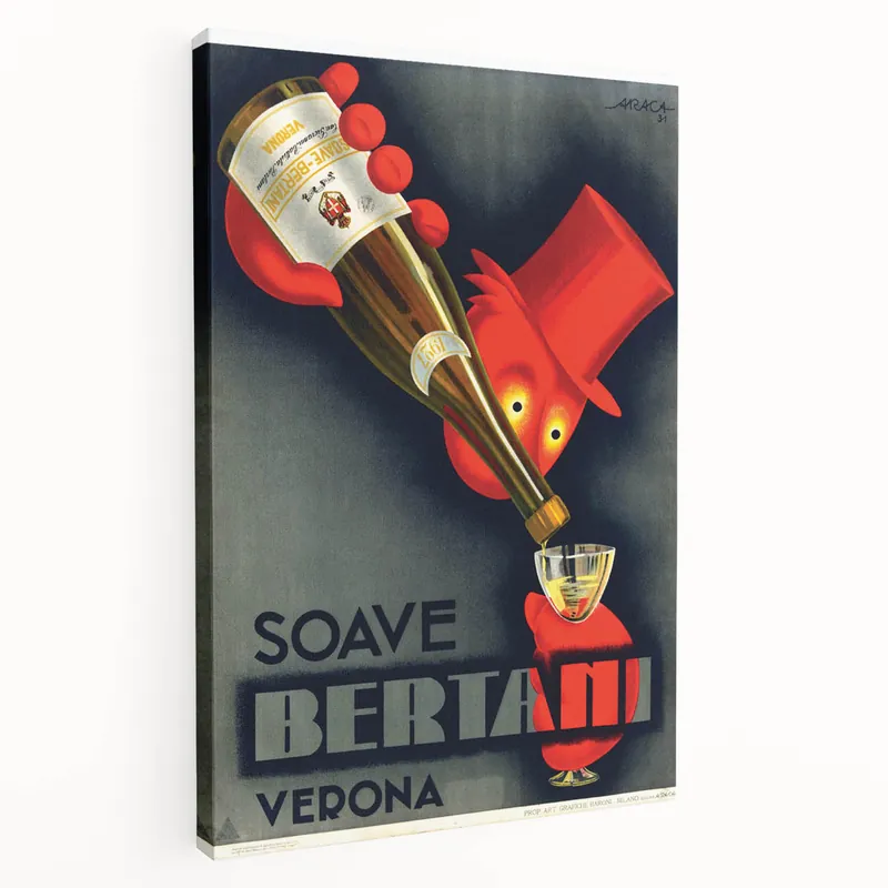 Vintage Soave Bertani Verona Advertising Poster - Retro Wall Art Viral