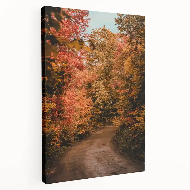 Trusted Brand Scenic Autumn Road – Fall Wall Art with Vibrant Foliage